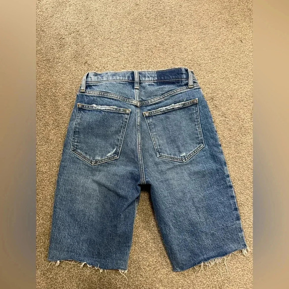 Abercrombie & Fitch High Rise 9” Shorts Medium Wash size 24 - Picture 5 of 5